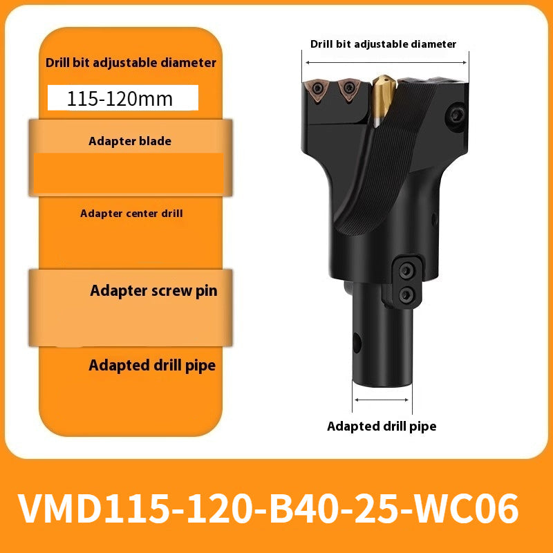 1148-Large hole centering drill deep hole machining u drill machining deep hole WMD indexable violent fast drill adjustable diameter Shandong Denso Pricision Tools Co.,Ltd.